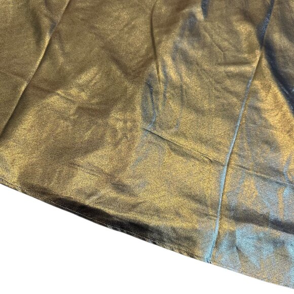 J. Crew Gold Pull-On Midi Skirt A-Line Stretch Party Classic Size Small Women's - Picture 10 of 12